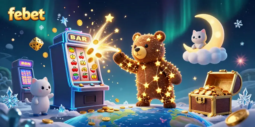 Experience the thrilling world of febet as vibrant characters scoop coins amidst dynamic casino elements.