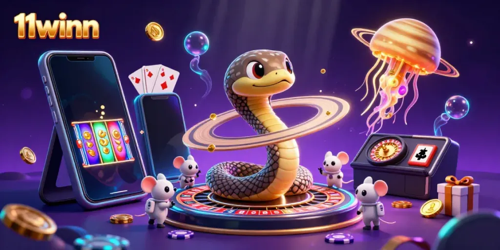Experience thrilling gameplay at 11winn with vibrant cosmic casino elements in a dynamic setting.