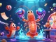 Experience exciting casino action with ALo789 as the ocean-themed mantis shrimp character engages in vibrant gaming elements.